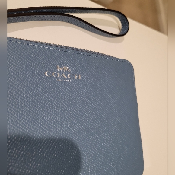 Nwt Coach Denim Wristlet